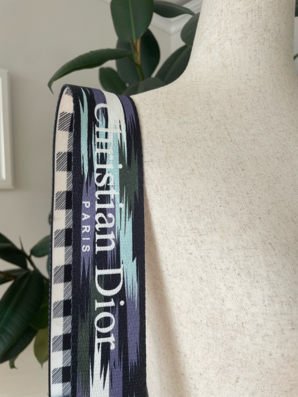 Saddle Bag with Checked Branded Strap - Picture 14 of 17